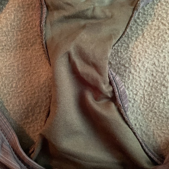 Mossimo green and black striped bikini with gold ring details. Size medium - Picture 8 of 9